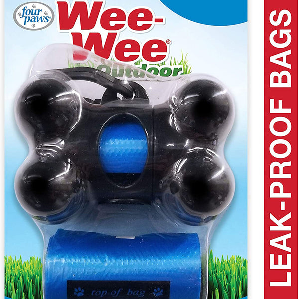 Four Paws Wee-Wee Outdoor Dog Waste Bag Dispenser with Heavy Duty Waste Bags Waste Bags 1ea/30 ct