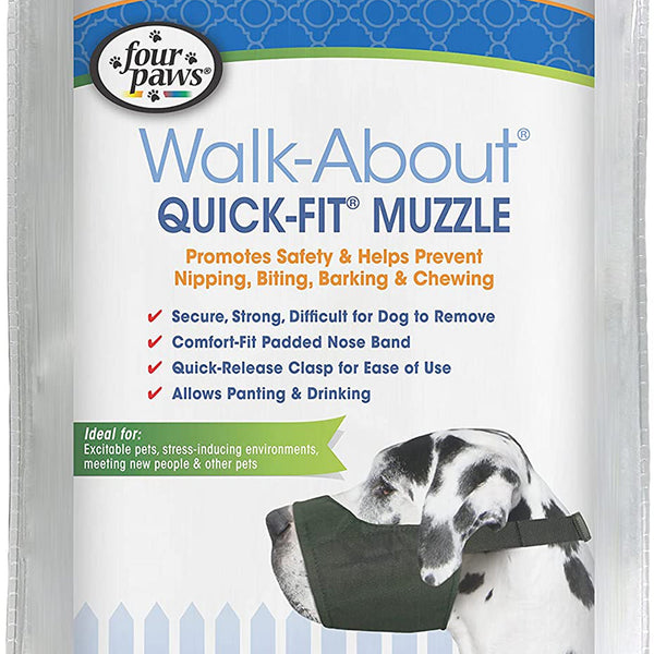 Four Paws Walk-About Quick-Fit Dog Muzzle 1ea/5 - XL