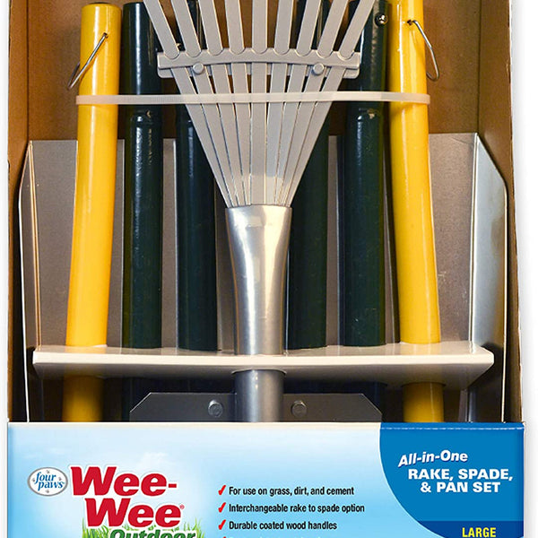 Four Paws Wee-Wee All-in-One Dog Poop Rake, Spade and Pan Set Rake, Spade & Pan 1ea/Large, 9.5 in X 10 in X 38 in
