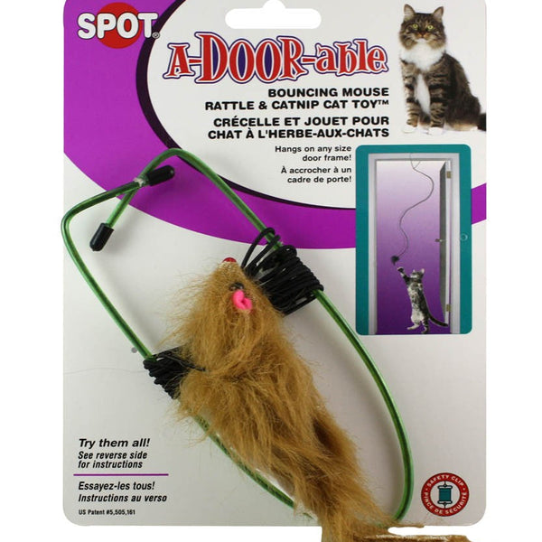 Spot A-Door-Able Bouncing Mouse Catnip Toy Assorted