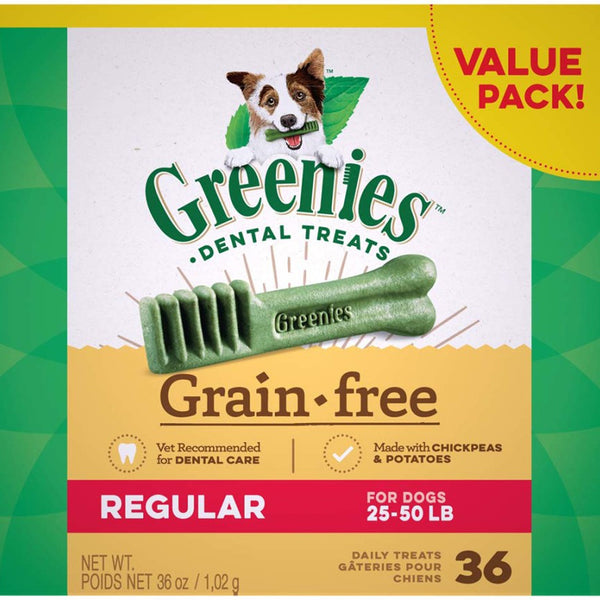Greenies Grain Free Dog Dental Treats Regular Original 1ea/36 oz, 36 ct