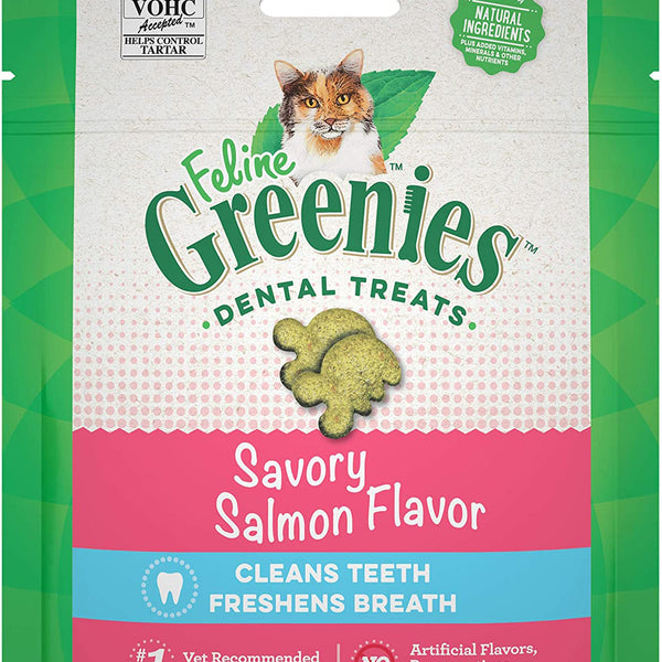 Greenies Feline Dental Treat Floorstand Display Variety (Chicken, Salmon) 1ea/4.6 oz, 36 ct
