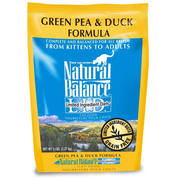 Natural Balance Pet Foods L.I.D. Dry Cat Food Green Pea & Duck 1ea/5 lb