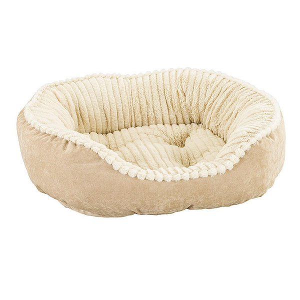 Ethical Pet Sleep Zone Carved Plush 26" Tan