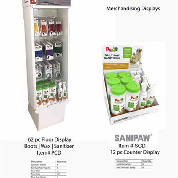 Pawz Dog Sanipaws Maxwax Display 62 Pieces