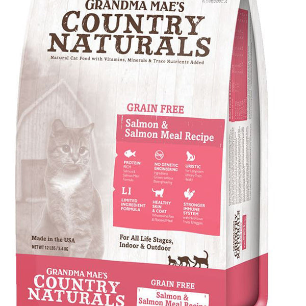 Grandma Mae's Country Naturals Grain Free Dry Cat Food Salmon 1ea/12 lb