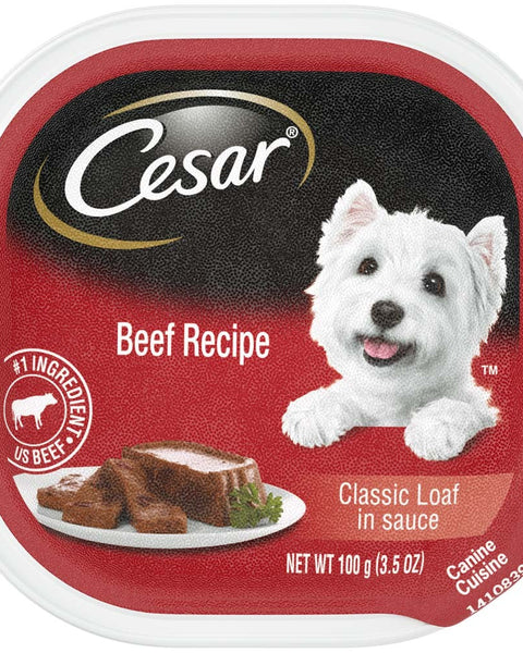 Cesar Classic Loaf in Sauce Adult Wet Dog Food Beef 3.5oz. (Case of 24)