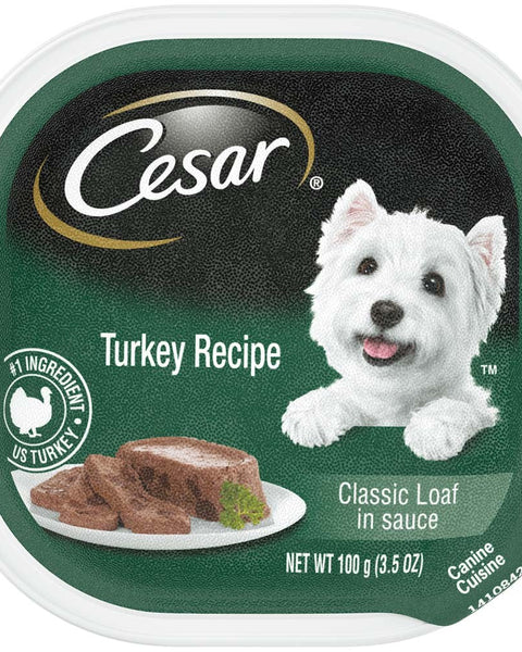 Cesar Classic Loaf in Sauce Adult Wet Dog Food Turkey 3.5oz. (Case of 24)