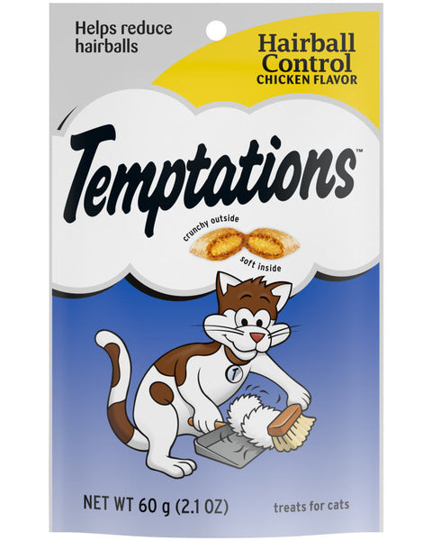 Temptations Hairball Control Crunchy & Soft Adult Cat Treats Chicken 1ea/2.1oz.