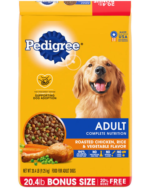 Pedigree Complete Nutrition Adult Dry Dog Food Roasted Chicken, Rice & Vegetable 1ea/20.4 lb