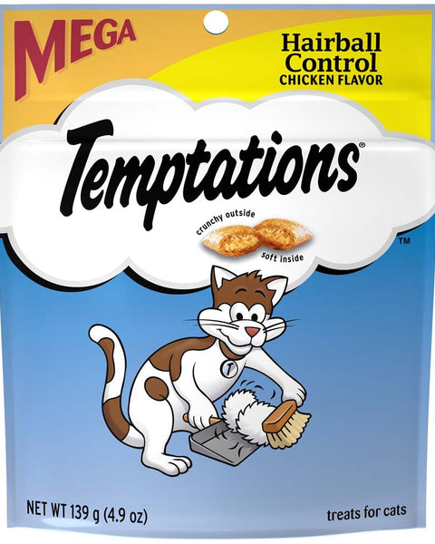 Temptations Hairball Control Crunchy & Soft Adult Cat Treats Chicken 1ea/4.9oz.