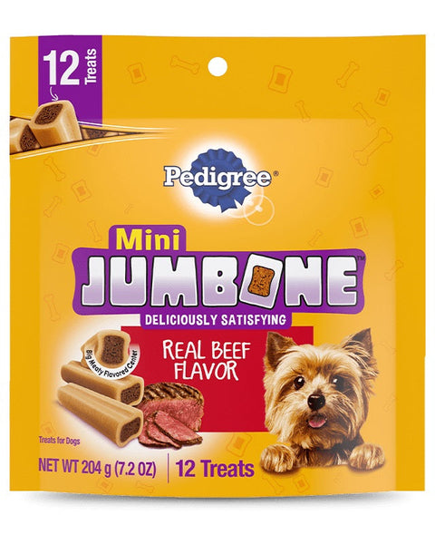 Pedigree Jumbone Dog Treat Mini Beef 1ea/35 ct