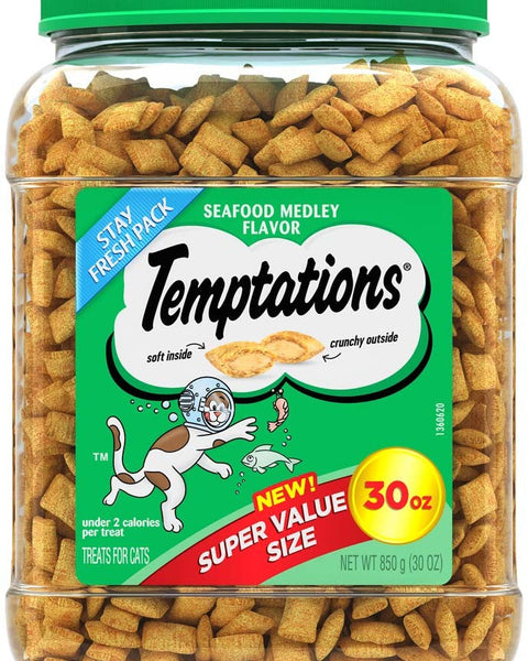 Temptations Classics Crunchy & Soft Adult Cat Treats Seafood Medley 1ea/30 oz