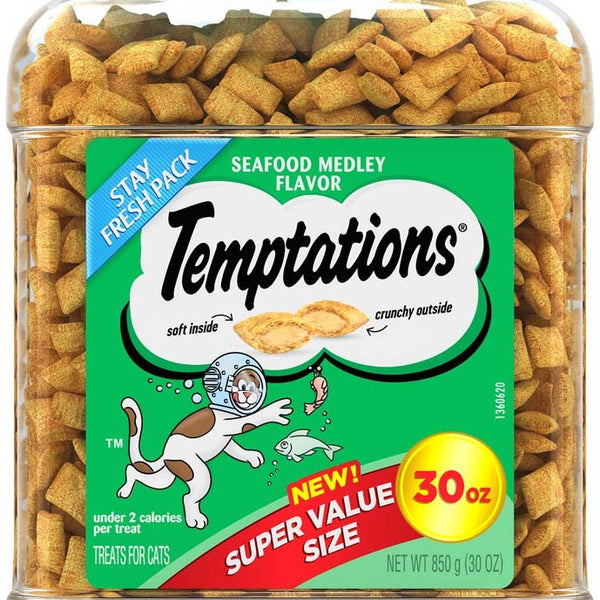 Temptations Classics Crunchy & Soft Adult Cat Treats Seafood Medley 1ea/30 oz