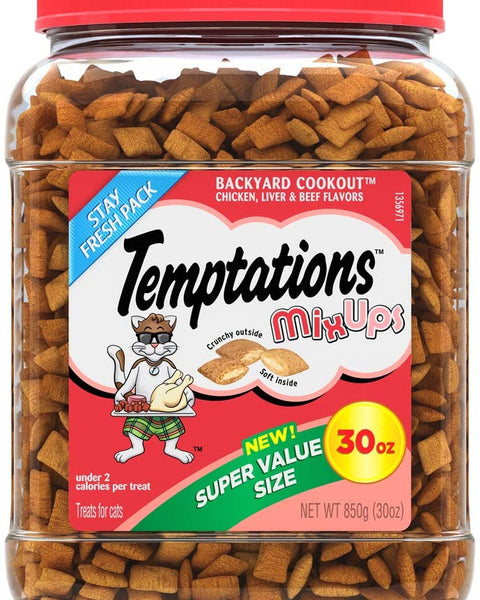 Temptations MixUps Crunchy & Soft Adult Cat Treats Backyard Coookout 1ea/30oz.