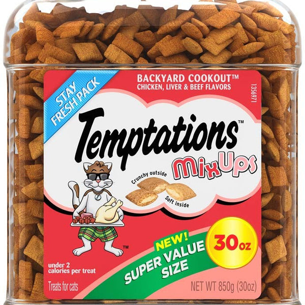 Temptations MixUps Crunchy & Soft Adult Cat Treats Backyard Coookout 1ea/30oz.