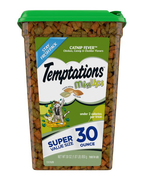 Temptations MixUps Crunchy & Soft Adult Cat Treats Catnip Fever 1ea/30oz.