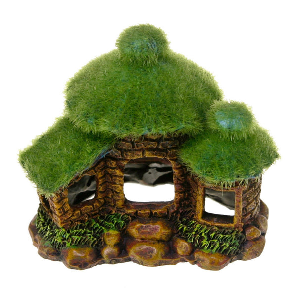 Blue Ribbon Pet Products Hut w/Fiber Moss Ornament 1ea/One Size