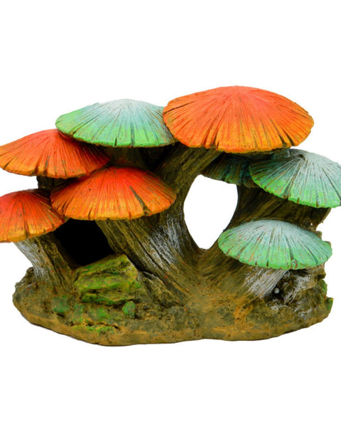 Blue Ribbon Pet Products Glowing Mushroom Garden Ornament Long, Orange & Green, 1ea/SM