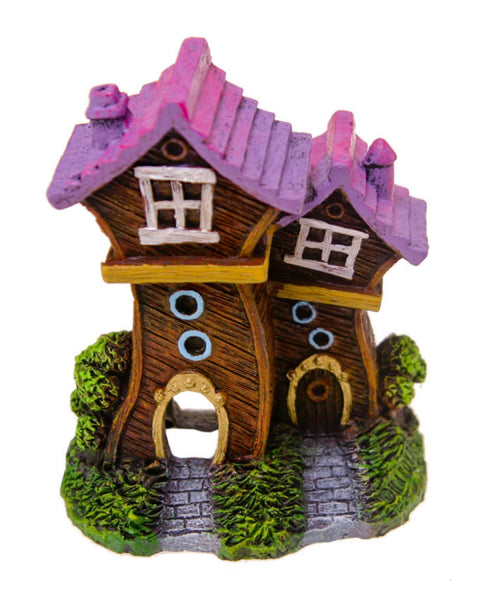 Blue Ribbon Pet Products Fun House Village Ornament Purple Roof, 1ea/SM