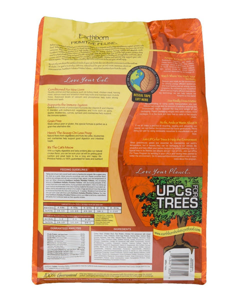 Earthborn Holistic Primitive Feline Grain Free Dry Cat Food 1ea/5 lb