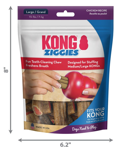 KONG Stuff'N Ziggies Dog Treat 1ea/8 oz, LG
