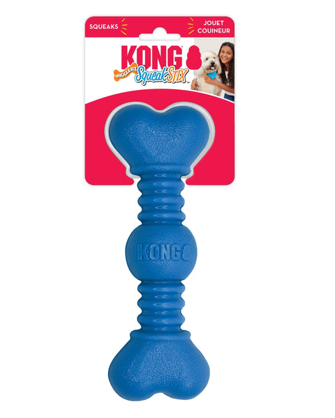 KONG SqueakStix Wigglerz Dog Toy Blue MD  (2 pack)