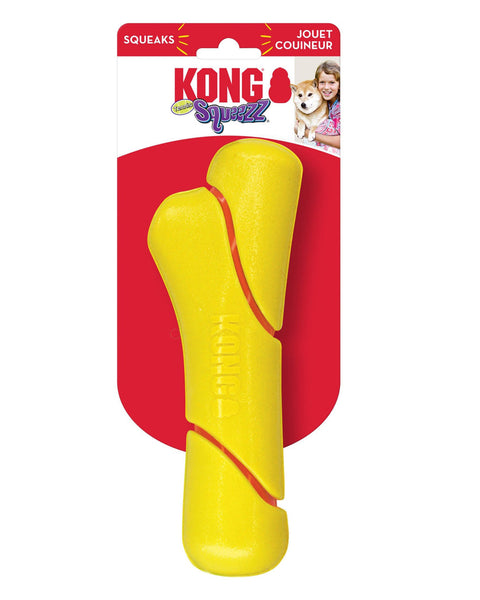 KONG Squeezz Tennis Stick Dog Toy Yellow 1ea/LG