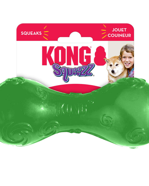 KONG Squeezz Dumbbell Dog Toy Assorted 1ea/MD