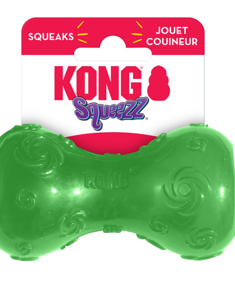 KONG Squeezz Dumbbell Dog Toy Assorted 1ea/SM