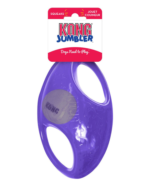 KONG Jumbler Dog Toy Football Assorted 1ea/MD/LG