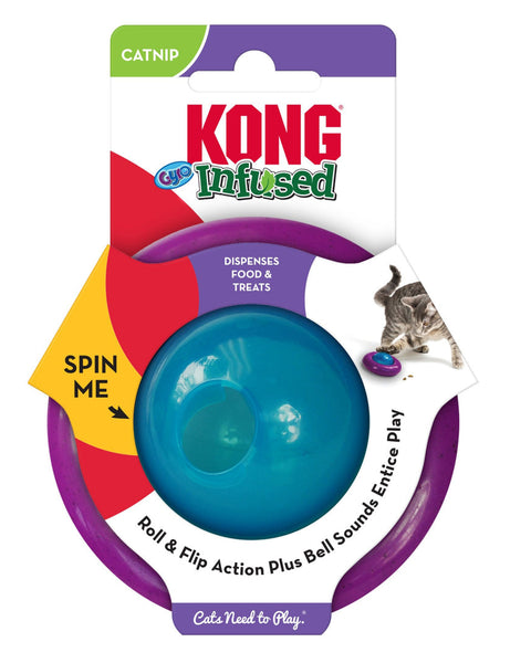 KONG Infused Gyro Cat Toy Treat Dispenser Purple One Size (2 pack)