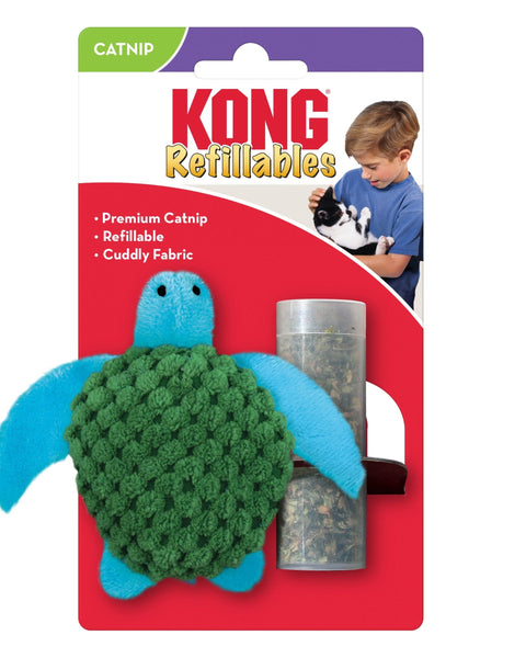 KONG Refillables Catnip Turtle Cat Toy Green 1ea/One Size