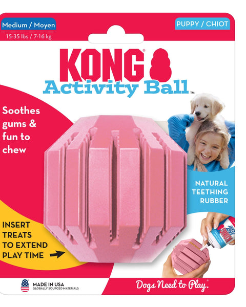 KONG Activity Ball Puppy Toy Assorted 1ea/MD