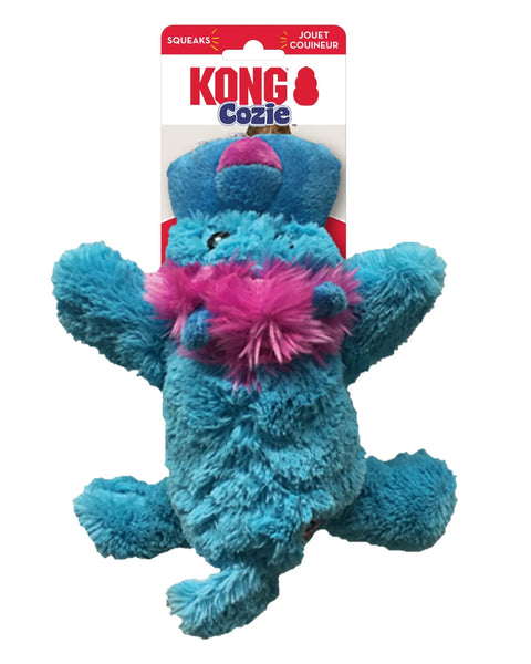 KONG Cozie King Lion Plush Dog Toy Blue 1ea/MD