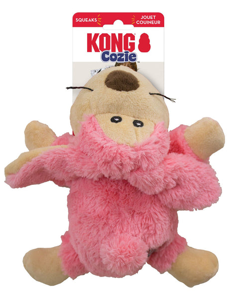 KONG Cozie Floppy Rabbit Plush Dog Toy Pink 1ea/MD