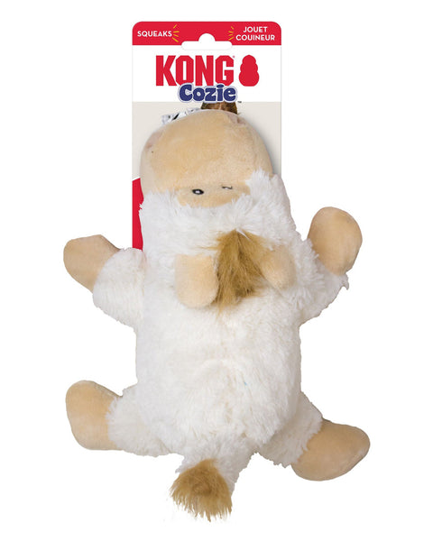 KONG Cozie Tupper Sheep Plush Dog Toy White 1ea/MD