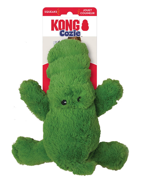 KONG Cozie Ali Alligator Plush Dog Toy Green 1ea/MD