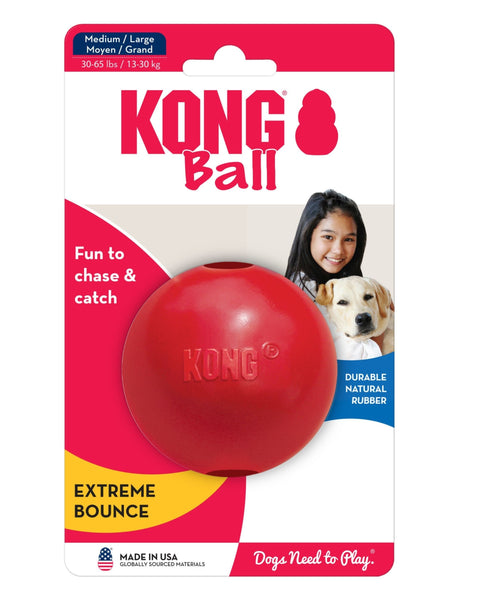 KONG Ball Dog Toy Red 1ea/MD/LG