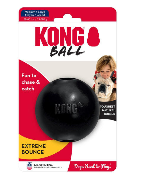 KONG Extreme Ball Dog Toy Black 1ea/MD/LG