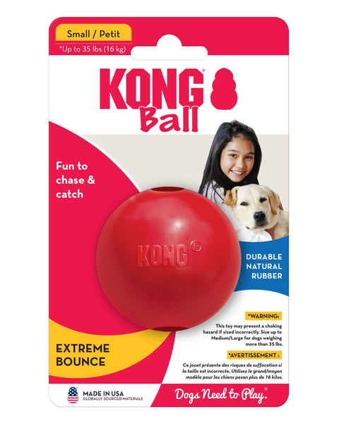 KONG Ball Dog Toy Red 1ea/SM