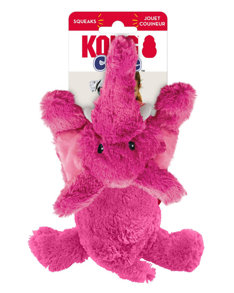 KONG Cozie Elmer Elephant Plush Dog Toy Pink 1ea/SM