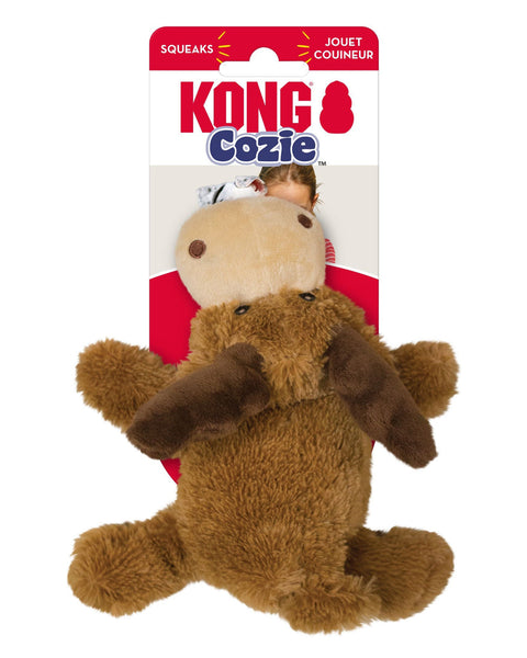 KONG Cozie Marvin Moose Plush Dog Toy Brown 1ea/SM