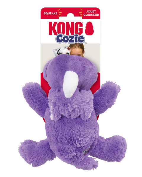 KONG Cozie Rosie Rhino Plush Dog Toy Purple 1ea/SM