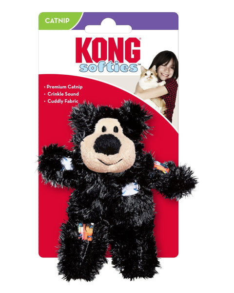 KONG Softies Patchwork Bear Catnip Toy Assorted 1ea/One Size