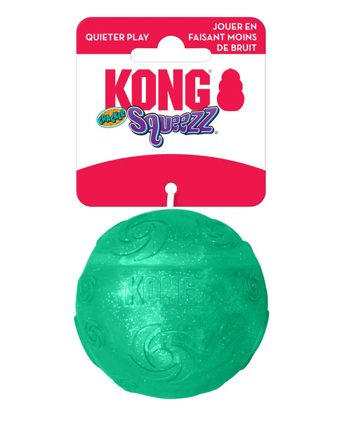 KONG Squeezz Crackle Ball Dog Toy Assorted 1ea/LG