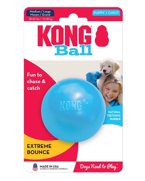 KONG Puppy Ball with Hole Dog Toy Assorted 1ea/MD/LG
