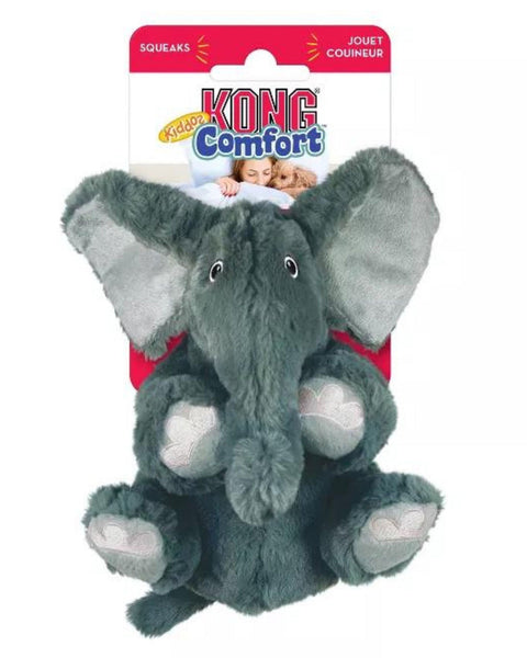 KONG Comfort Kiddos Elephant Dog Toy Gray 1ea/XS
