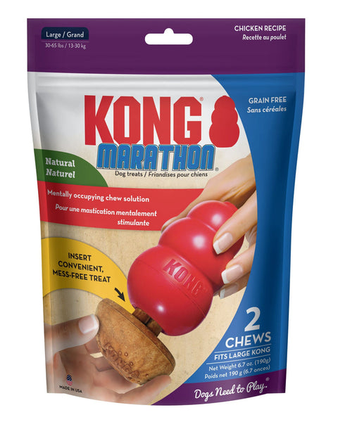 KONG Marathon Dog Treats Chicken 2 pk, LG