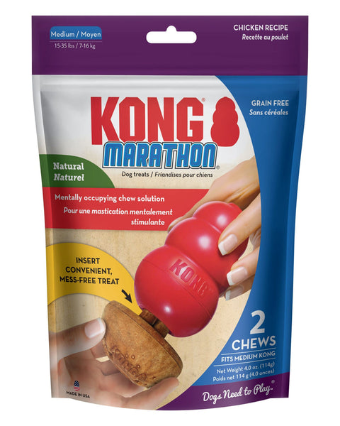 KONG Marathon Dog Treats Chicken 2 pk, MD